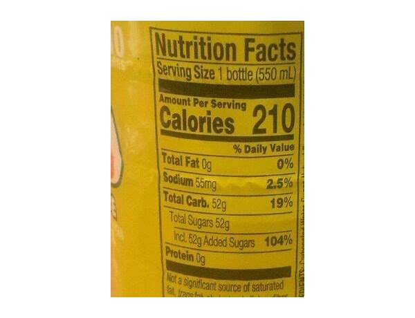 Jarritos pineapple nutrition facts