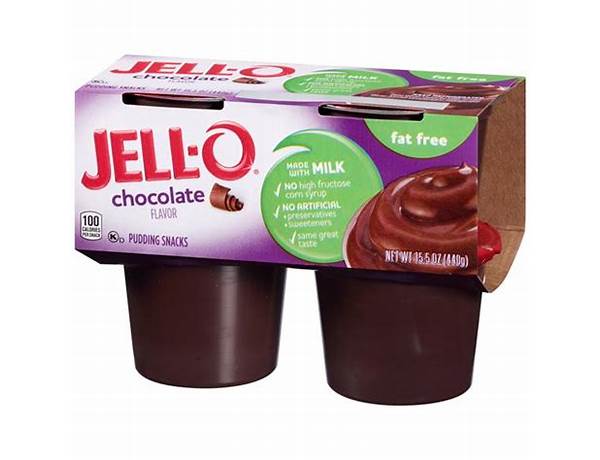 Jello 4ct chocolate flavor food facts