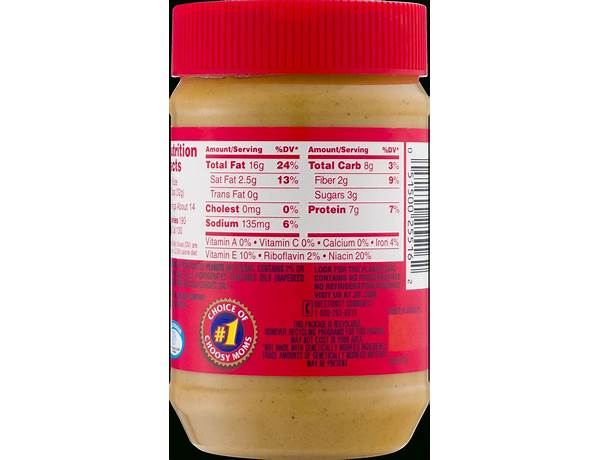 Jif peanut butter creamy - food facts