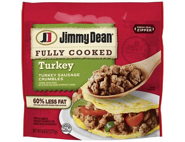 Jimmy dean, turkey sausage crumbles food facts