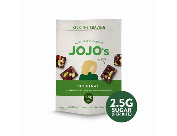 Jojo's guilt free chocolate food facts