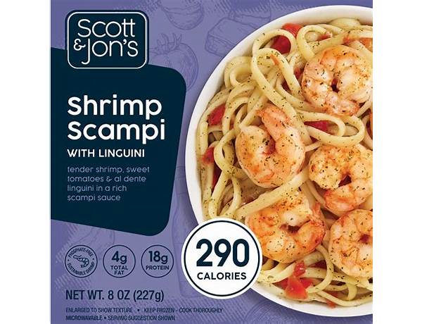 Jon's shrimp scampi pasta food facts