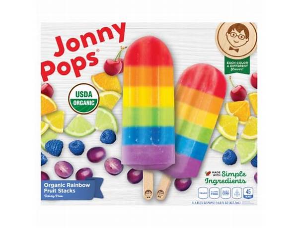 Jonny pops organic rainbow food facts