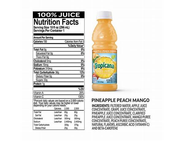 Juice tropical fruit nutrition facts