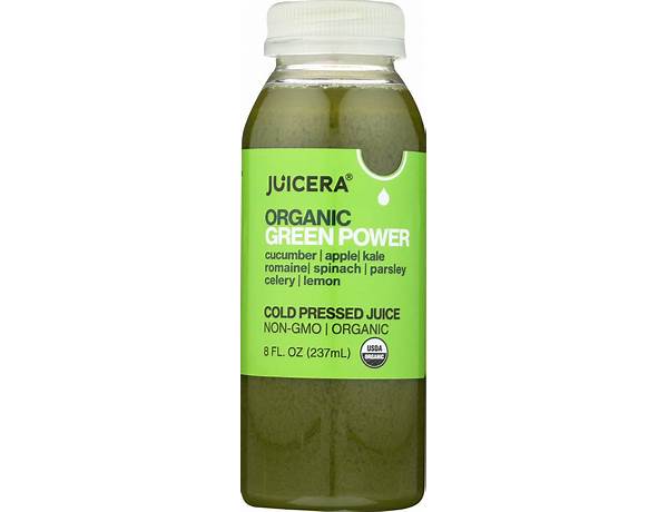 Juicera green power juice food facts