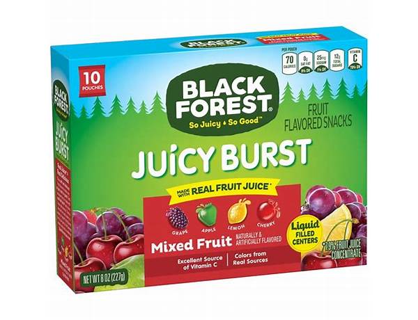 Juicy fruit snacks food facts