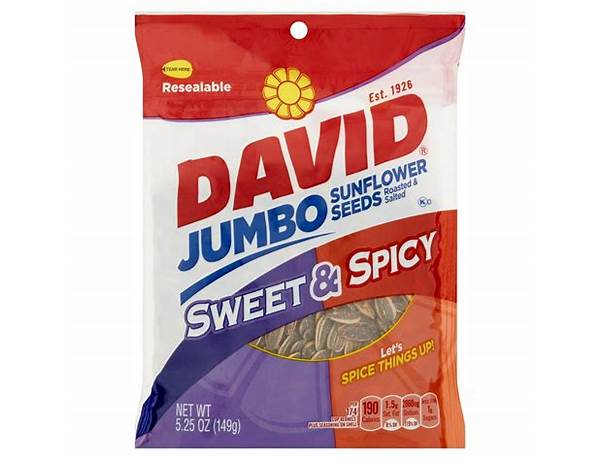 Jumbo sweet and spicy sunflower seeds food facts