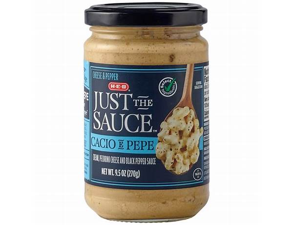 Just a sauce cacio pepe food facts