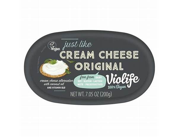 Just like cream cheese original food facts