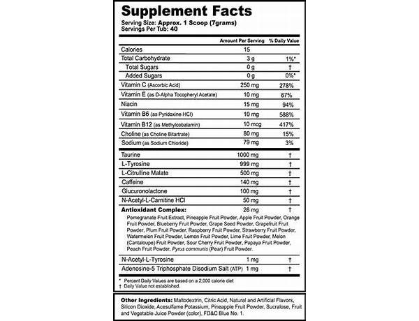 Kamehameha nutrition facts