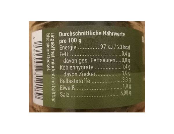 Kapern nutrition facts