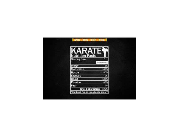 Karate food facts