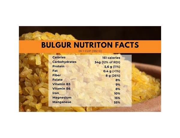 Kasza bulgur nutrition facts
