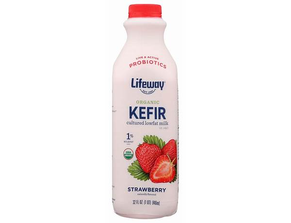 Kefir cultured lowfat milk strawberry smoothie food facts