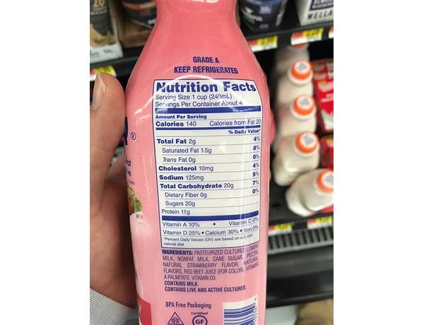 Kefir strawberry ingredients