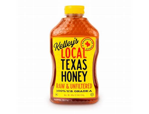 Kelley's local texas honey raw & unfiltered food facts