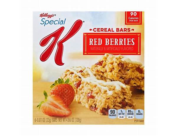 Kellogg's special k cereal bars strawberry .88oz ingredients