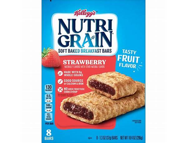 Kelloggs nutrigrain strawberry cereal bars ingredients