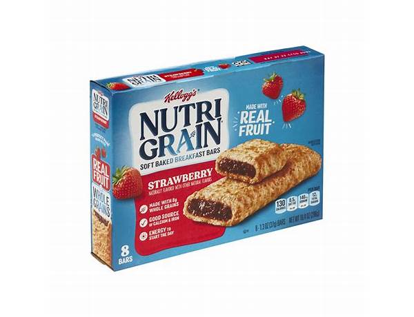 Kelloggs soft baked strawberry breakfast bars food facts