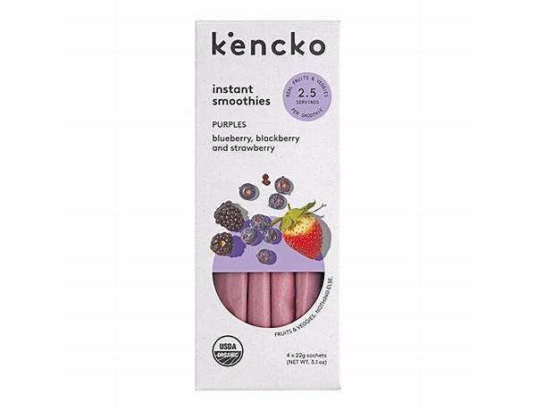 Kencko instant purple smoothie food facts