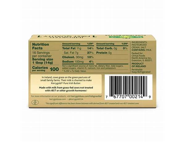 Kerrygold nutrition facts