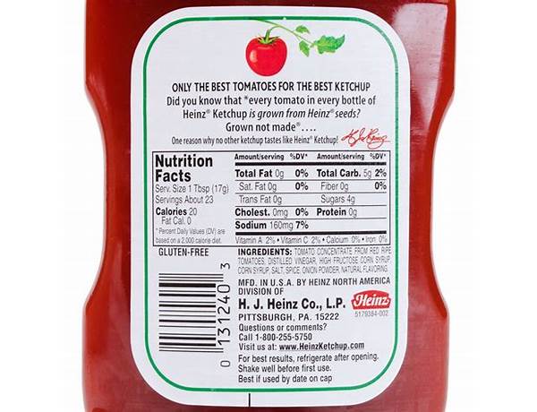 Ketchup nutrition facts