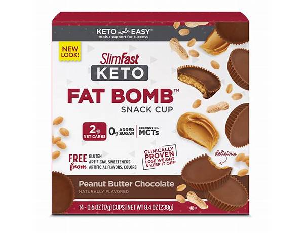 Keto fat bomb peanut butter cup snacks ingredients