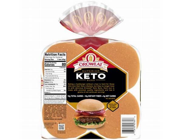 Keto hamburger bun food facts