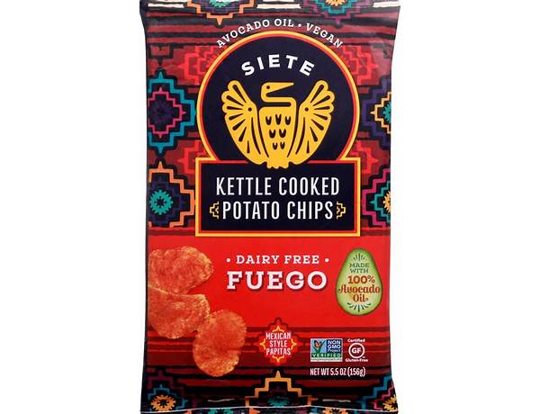 Kettle cooked potato chips fuego food facts