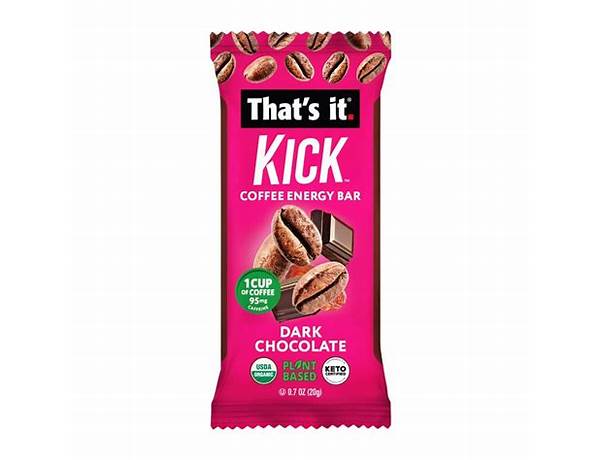 Kick coffee energy bars food facts