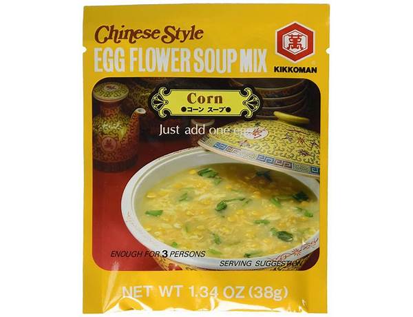 Kikkoman, chinese style egg flower soup mix, corn, corn ingredients