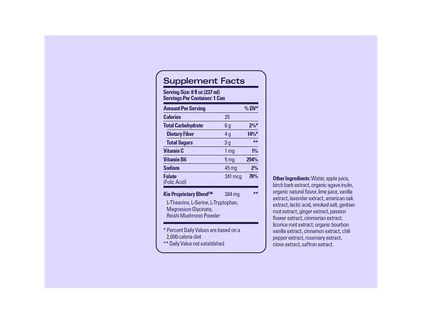 Kin euphorics nutrition facts