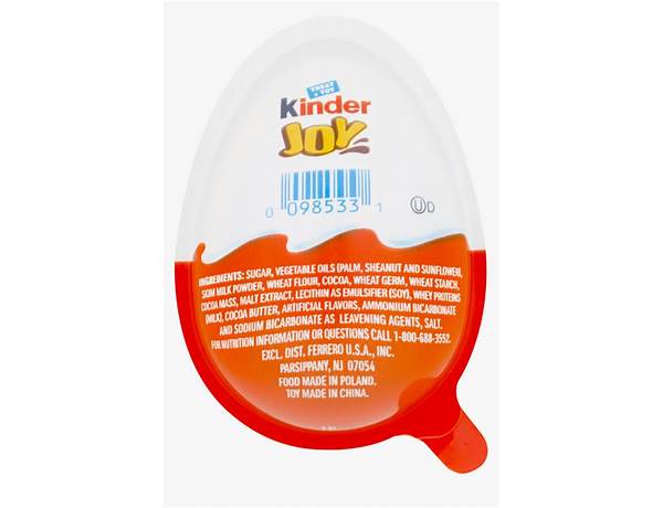 Kinder egg food facts