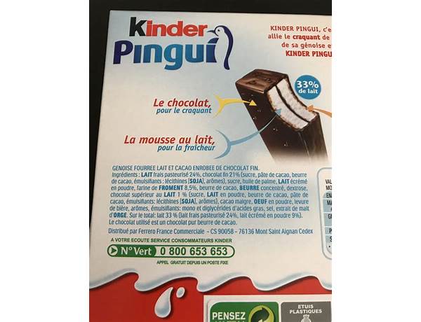 Kinder pingoui ingredients