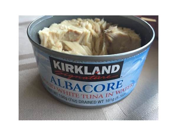 Kirkland albacore solid white tuna in water of cans food facts