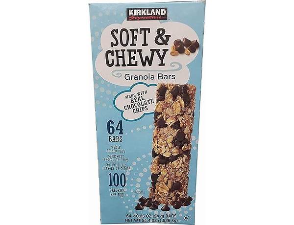 Kirkland chocolate chip soft & chewy granola bar food facts