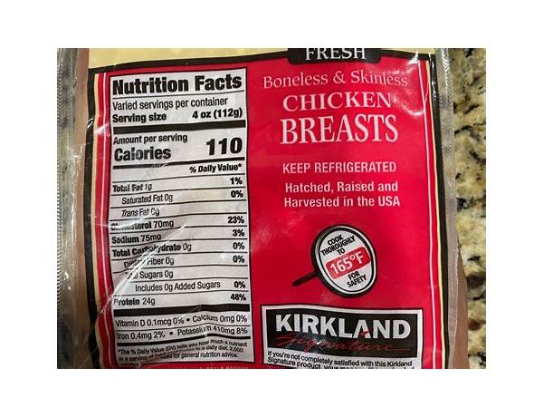 Kirkland chunk chicken breast nutrition facts