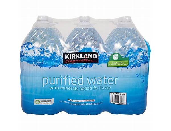 Kirkland purified water food facts
