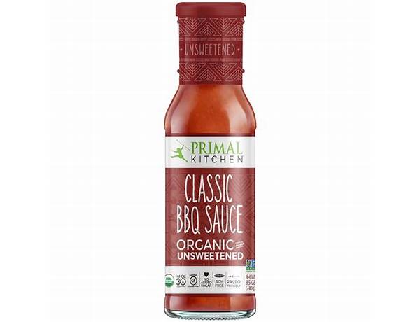 Kitchen organic unsweetened classic bbq sauce food facts