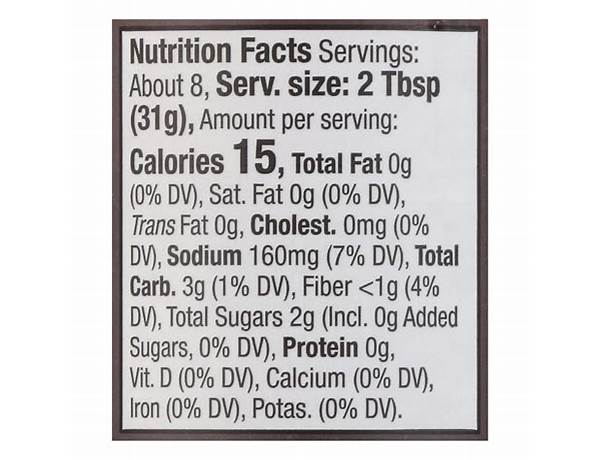 Kitchen organic unsweetened classic bbq sauce nutrition facts