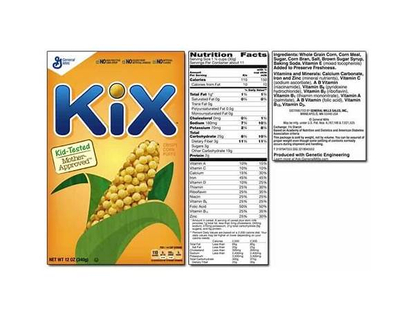 Kix cereal food facts