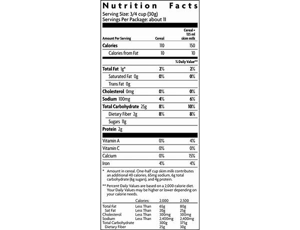 Koala crisp nutrition facts