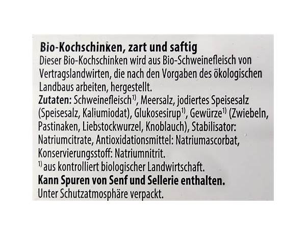 Kochschinken ingredients