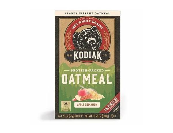 Kodiak protein packed oatmeal apple cinnamon food facts