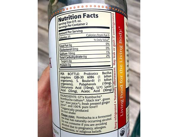 Kombucha nutrition facts