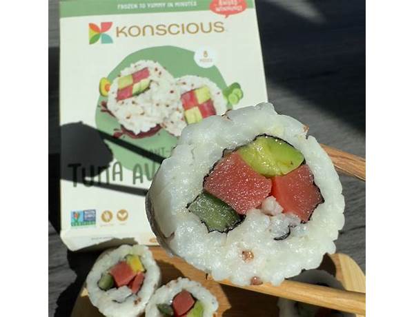 Konscious vegan tuna avocado roll food facts