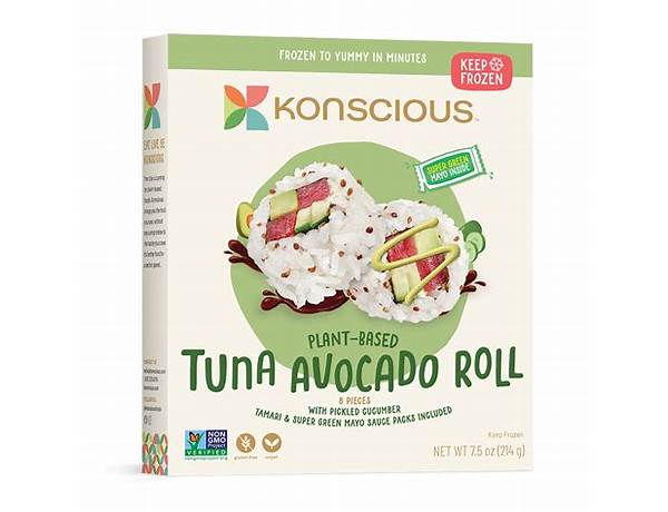 Konscious vegan tuna avocado roll nutrition facts