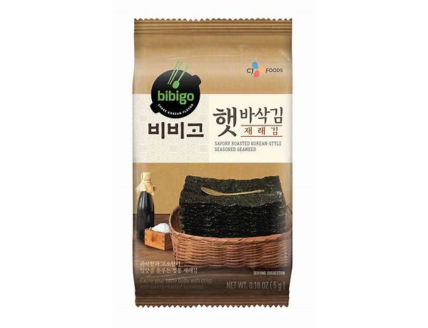 Korean styke seasoned seaweed food facts