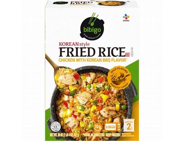 Korean style fried rice chicken with korean bbq flavor by bibigo by bibigo food facts