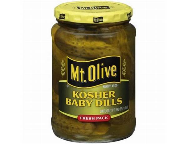 Kosher baby dills food facts